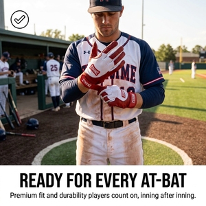 Gants de frappe pour le baseball, tailles adultes et jeunes, gants de frappe pour le softball, équipement sportif pour les ligues de baseball, gants de softball - Product Image 4