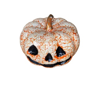 Patrón de mosaico de papel ecológico calabaza de Halloween con incrustaciones de cáscara de huevo, vajilla de fiesta de decoración hecha a mano al por mayor - Product Image 1
