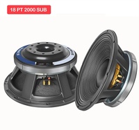 Altavoz Subwoofer Profesional de 18 Pulgadas, 4000W, 50-1600Hz, 8 Ohmios, 94 DB de Sensibilidad, XLR, Bobina de Voz con Diámetro de Cobre