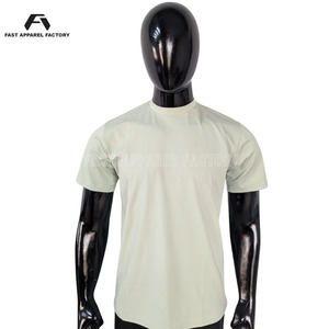 T-shirts à manches courtes 100% coton pur, coupe épaules tombantes, effet délavé, pour hommes, meilleure qualité, nouveau, anti-plis, logo personnalisé - Product Image 3