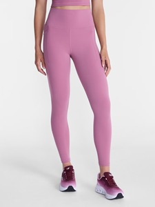 High Waist Solid Pink <b>Leggings</b> Full Length Stretch Breathable Sporty Knitted With Pockets All Seasons Women's Workout Pants - Product Image 1