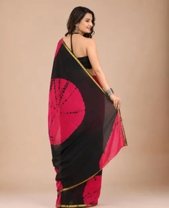 Sari en coton Mulmul de qualité supérieure pour femmes KV avec bordure Zari, style traditionnel, séchage rapide, réversible, saison automne - Product Image 3