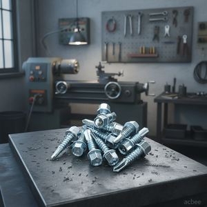 สกรูเจาะยึดหัวหกเหลี่ยม PDC เหล็กกล้าคาร์บอน ชุบสังกะสี/ชุบกัลวาไนซ์/ฟอสเฟต ขนาดเมตริก/นิ้ว ระดับ 8 เกรดมาตรฐานสำหรับงานหลังคา ปรับแต่งได้ - Product Image 1