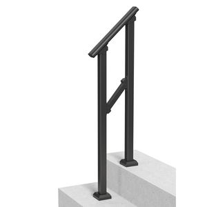 Corrimano in Acciaio al Carbonio per Scale a 1-2 Gradini - Kit di Facile Installazione per Esterni - Product Image 4