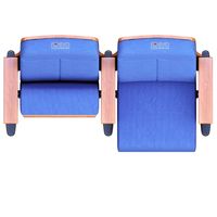 Chaise d'auditorium moderne, mobile et pliable, pour université, salle, école, cinéma, église, théâtre, hôpital, en tissu et bois
