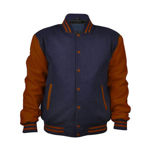 Classical Trends Men's Stand Collar Single Breasted <b>Varsity</b> <b>Jacket</b> Wool Blend Polyester Windproof Lightweight Durable Front - Product Image 4