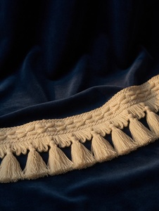 Frange en dentelle de coton faite à la main de style bohème pour rideaux, décoration d'intérieur et couture - Product Image 5