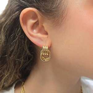 Solitaire Dainty Hoop <b>Earring</b> Wholesale 14K 18K Solid Gold Minimalist Delicate Everyday Wear Elegant Luxury <b>Fine</b> Jewelry Huggies - Product Image 2