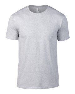 T-shirt en coton vert uni pour homme, coupe classique, manches courtes, col rond, jersey décontracté, teinture unie - Product Image 2