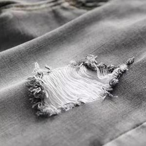 Summer Streetwear Straight Custom Jorts Baggy Distressed Dark Washed Cotton Denim Shorts Men Vintage Fashion Jeans Men Shorts - Product Image 5