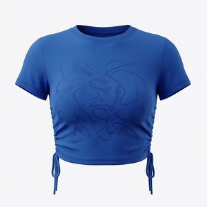 Camisetas Cortas de Diseño Atractivo para Mujer, Estilo Moderno, Algodón, Boutique de Moda, Ropa Deportiva, Ropa de Gimnasio - Product Image 1