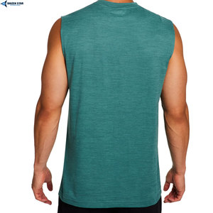 Men's Navy Sleeveless Tank Top O-Neck Casual Knitted Solid Color Style - Product Image 6