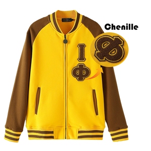 Custom logo Women Sweaters Sorority Yellow and <b>Brown</b> Women's V-neck Ladies Knitted Girl Long Sleeve Sweater Knit Cardigan - Product Image 1