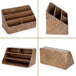 Paniers de rangement avec 4 compartiments, organiseurs de bureau, paniers de rangement faits à la main, vente en gros, écologiques, fabriqués au Vietnam - Product Image 3