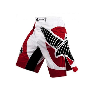 Short de boxe thaïlandaise unisexe pour enfants, imprimé par sublimation sur le devant, séchage rapide, ajusté, 100 % polyester, tissu 120 g - Product Image 2