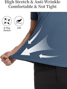 Polo de Golf de Alta Calidad para Hombre, Manga Corta, Absorbente de Humedad, Elástico, de Algodón Piqué Suave - Product Image 2