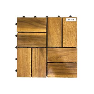 Dalles de terrasse en bois d'acacia pour intérieur et extérieur, planches de bois à emboîtement - Product Image 2