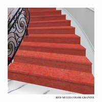 Carreaux de granit naturel Kanakapura Gangsaw multicolores rouges tendance pour revêtements de sol, revêtements muraux et projets d'aménagement paysager