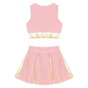 Ensembles d'uniformes de cheerleading sur mesure avec strass, en tissu léger polyester/coton pour adultes - Product Image 4