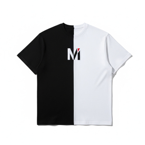 เสื้อยืดพิมพ์ลายพัฟฟ์ GSM สูง คอเต่า ทรงโอเวอร์ไซส์ สำหรับผู้ชาย เนื้อผ้านุ่ม ระบายอากาศได้ดี ผ้าฝ้าย โลโก้แบบ 3 มิติ สไตล์สตรีทแฟชั่น - Product Image 1