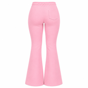 Pantalones Deportivos de Campana para Mujer, Estilo Y2K, Cintura Elástica con Cordón, Color Sólido, Chic - Product Image 2