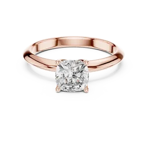 Anillo Solitario de Diamante Cultivado en Laboratorio con Corte Cojín de 1ct, Engaste de Garra Aplastada con Borde de Cuchilla, Oro Sólido de 18K, Certificado IGI, Para Uso Diario y Fiestas - Product Image 2