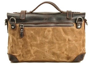 Classic Brown Leather Unisex Fashion Nylon Zipper Messenger Bag Waterproof <b>Small</b> <b>Purse</b> for Professional Leather Messenger Bag - Product Image 6