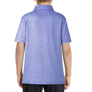 เสื้อโปโลกอล์ฟสำหรับเยาวชนสไตล์เอาท์ดอร์ระดับมืออาชีพ ผลิตจากผ้าเนื้อนุ่มระบายอากาศได้ดี ช่วยให้สวมใส่สบายระหว่างการฝึกซ้อม - Product Image 3