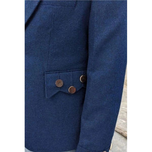 Veste de kilt en tweed de laine noire à motif Argyle de Ventoria Enterprises, col rabattu, coupe ajustée, pour mariage, hiver - Product Image 3