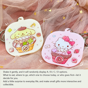 Custom Cute Children's Cartoon Fortune Draw Keychain Pendant Key Ring School <b>Bag</b> <b>Charm</b> - Product Image 4