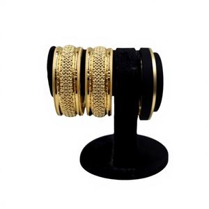 Ensemble de bracelets de mariée de luxe en or 22 carats de Dubaï, bijoux indiens en filigrane tressé complexe pour femmes, cadeau de fête - Product Image 1