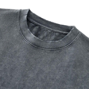 Camiseta de Hombre Vintage 100% Algodón, Corte Holgado, Diseño Liso, Manga Corta, 350g, Lavada, Corte a Mano - Product Image 6