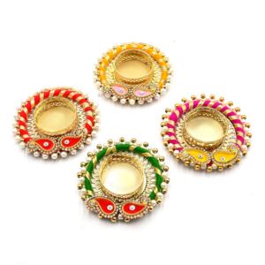 Indian Sweet <b>Box</b> With Tea-Light Holder Diwali <b>Gifts</b> Indian <b>Bridesmaid</b> <b>Box</b> - Product Image 1