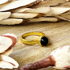 New Arrival Minimalist Onyx <b>Ring</b> Boho Brass <b>Rings</b> For Women 18k Gold Plated <b>Dainty</b> Band Minimal Jewelry for Wholesale/OEM/ODM - Product Image 6