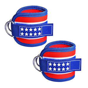 Correa de tobillo azul de tres piezas para máquinas de cable, para ejercicios de kickbacks/glúteos, compatible con OEM y personalizable para entrenamientos de gimnasio. - Product Image 6