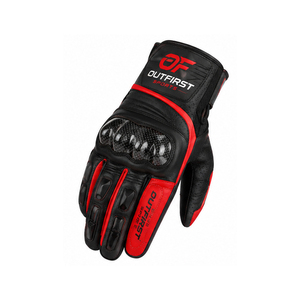 Gants de moto en cuir respirants pour la conduite en plein air, protection complète des doigts - Product Image 3