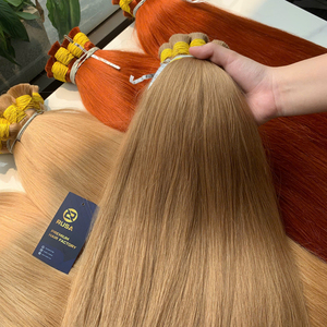 Couleur # Extensions de cheveux vierges en vrac (18 pièces) – Prix de gros direct – Cheveux bruts du Vietnam, épais, à fusionner, trame simple pour usage professionnel en salon - Product Image 4