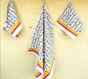 Juego de 3 Toallas de Baño de Algodón Tejido Ecológicas con Estampado de Árboles para Uso Doméstico, Hotel, Playa, Regalos para Despedidas de Soltera y Damas de Honor - Product Image 1