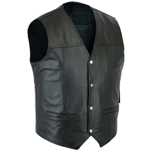Gilet de motard en cuir personnalisé pour homme, vêtements de club moto, vêtements de conduite sans manches, fabrication directe - Product Image 3