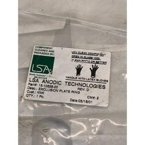 Novellus 15-10628-00 <b>Plate</b>, Exclusion <b>Ring</b> Lift - Trusted Global Legacy Semiconductor Equipment and Parts at - Product Image 1
