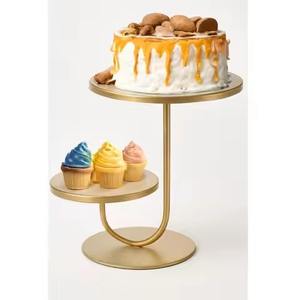 Support à gâteaux en métal de luxe pour l'hôtellerie, présentoir à desserts, support à cupcakes, support haut de gamme pour événements - Product Image 2