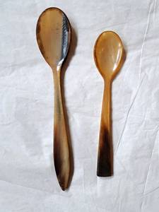 Natural Buffalo Horn Kitchen Cutlery Spoons Horn <b>Fork</b> Customized Horn Spoon Handle Design Made Flatware Tea Spoon Used - Product Image 3