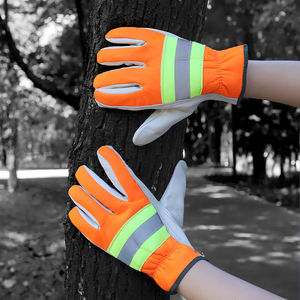 Fabricants directs d'usine, gants de travail en cuir de qualité supérieure, couleurs et designs demandés par les clients, gants de travail en cuir résistants. - Product Image 5