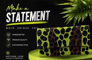 Eleva tu estilo con este bolso de mano con cuentas hecho a mano. Un bolso de noche de diseño audaz y único, hecho con artesanía de primera calidad. - Product Image 2