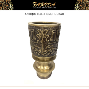 Premium Heavy Solid Brass Antique Telephone <b>Hookah</b> Complete Set | Luxury Egyptian Lacquer Finish Shisha <b>Pipe</b> | limited edition - Product Image 2