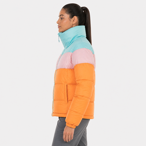 Veste d'hiver matelassée à contraste multi-couleurs de haute qualité, manteau à capuche, dernière tendance, coupe-vent, imperméable, respirante, chauffante pour l'extérieur - Product Image 3