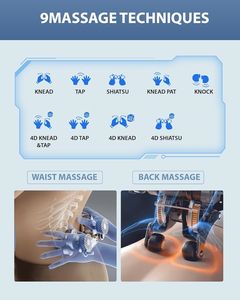 Chaise de massage de haute qualité la plus vendue, chaise de massage corps entier à gravité zéro, avec chaleur et pétrissage Shiatsu, chaises de massage à prix réduit - Product Image 4