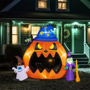 6.9ft Pumpkin Inflatable Outdoor Halloween Decoration for Holiday Yard Decorations - Product Image 3