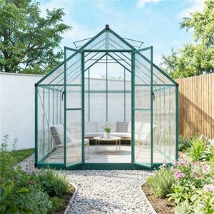 Serre à structure solide en vert foncé pour jardins et espaces verts - Product Image 2
