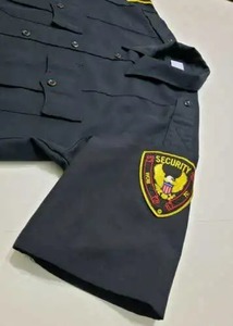 Uniformes de guardia de seguridad con botones de Color gris personalizados, camisa con cuello de manga corta para adultos - Product Image 6
